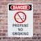 Signmission Propane No Smoking Danger Sign, Plastic, 7in W x 10in L, 2PK OS-2PACK-DS-P-710-V-1540 - alternate 6